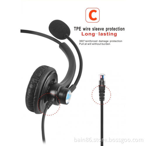 T11 over-ear noise-reducing call center headset